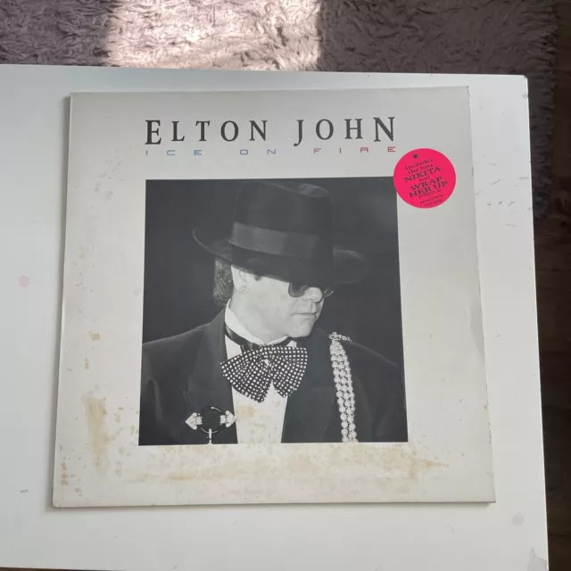 Elton John: Ice On Fire LP: 1985 UK Release.