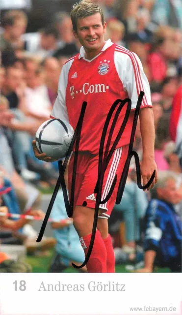 Andreas Görlitz - Fc Bayern - original Autogramm -  - Autogrammkarte