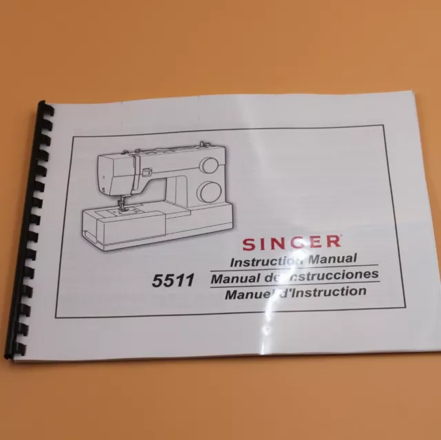 Máquina de coser Singer 5511 manual de instrucciones 64 páginas con cubiertas protectoras