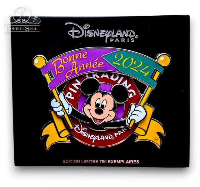 Pin Disney Mickey Pin Trading Bonne Année 2024 El 700 Disneyland Paris Pin's DLP