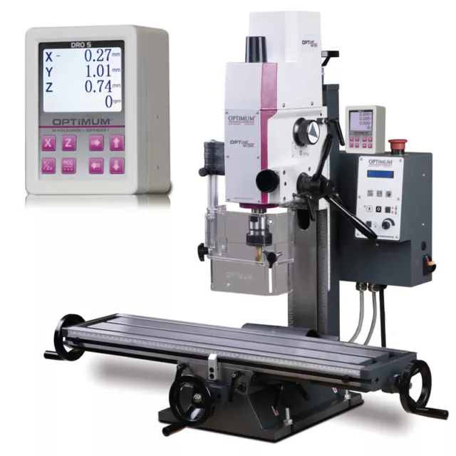 Optimum OTPImill MH 20VLD Stabile Bohr-Fräsmaschine + digitaler Positionsanzeige