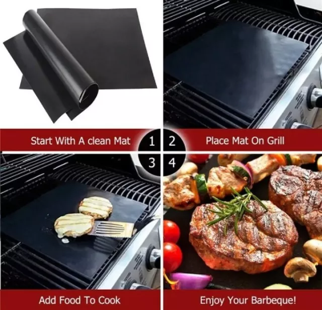 Griglia Tappetino 1 PZ Grill Stuoie da Forno Antiaderente per Barbecue Carta BBQ