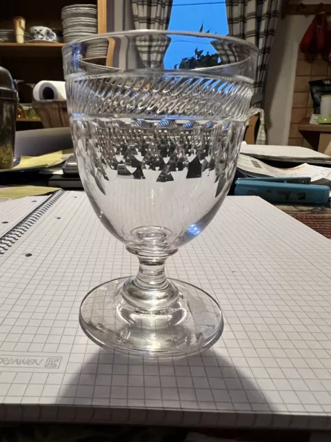 Antikes Biedermeier Weinglas  Antikglas  Facettiert Südweinglas Handgeschliffen