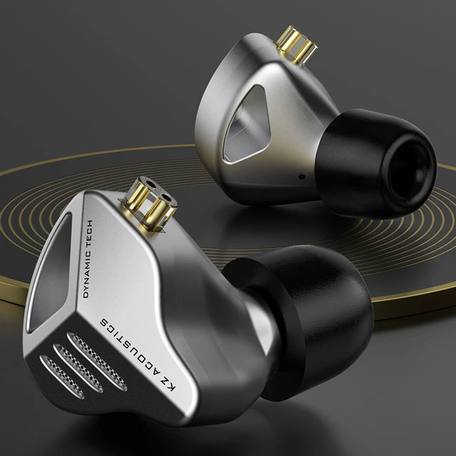 ZVX Wired Earphones IEM Earphones Sport Gaming Earbuds (Silver without mic)