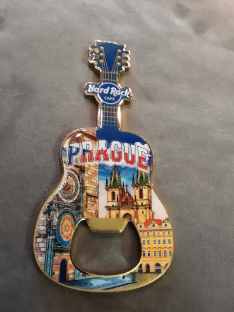 Hard Rock Cafe Bottle Opener Magnet Prague V20