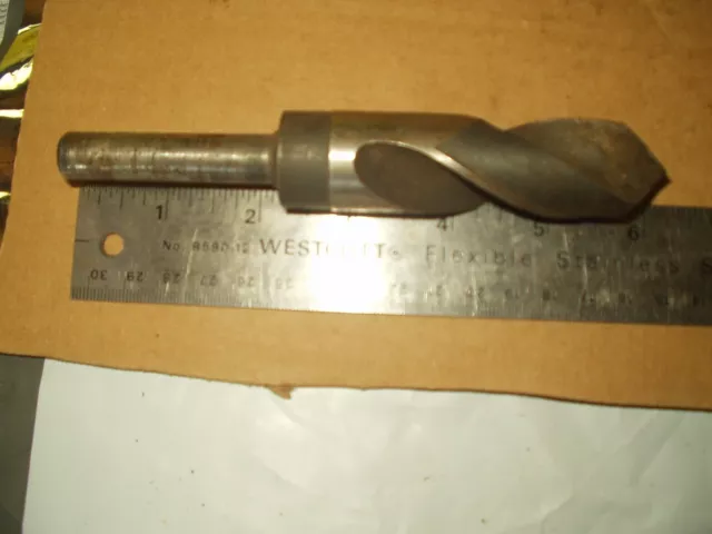 USA 1"  HS  Twist Two Flute  Drill Bit With a 1/2 Straight Shank 6" long.