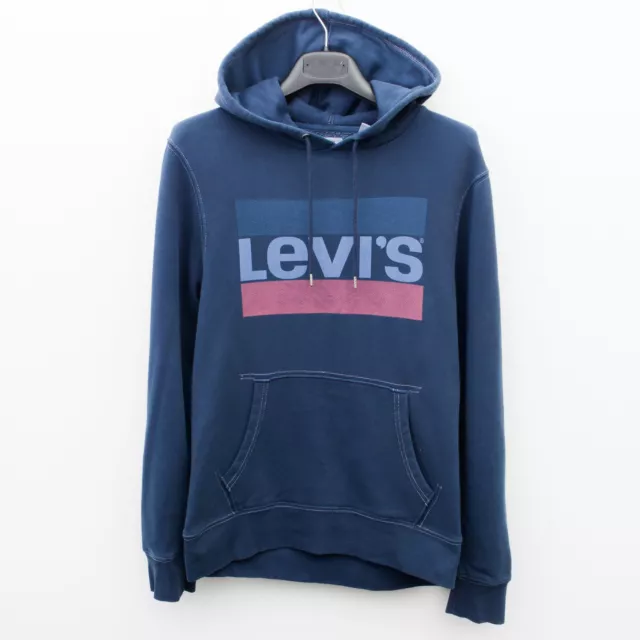 Levi's HOMMES S Grand Logo Coton Bleu Capuche Sweat Pull