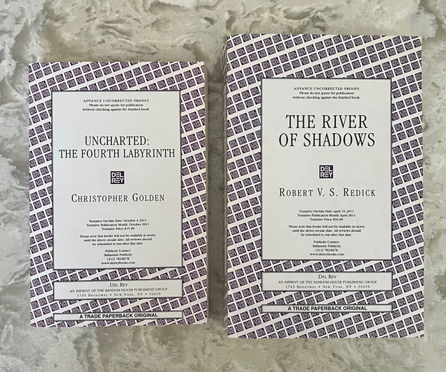 LOT Of 2 Advance Uncorrected Proof: Uncharted: The Fourth Labyrinth & River Of..