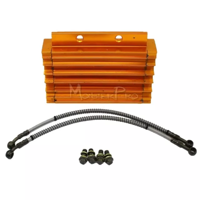 GOLD CNC Engine Oil Cooler Kit Radiator 140cc 150cc PIT PRO Trail Dirt Bike