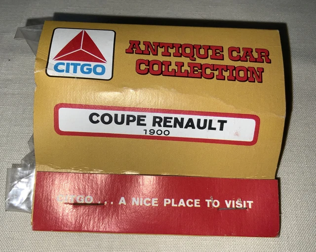 VINTAGE CITGO 1900 Coupe Renault Antique Car Collection Sealed In