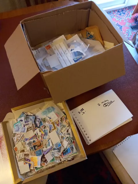 stamps job lot Box Full For Sorting