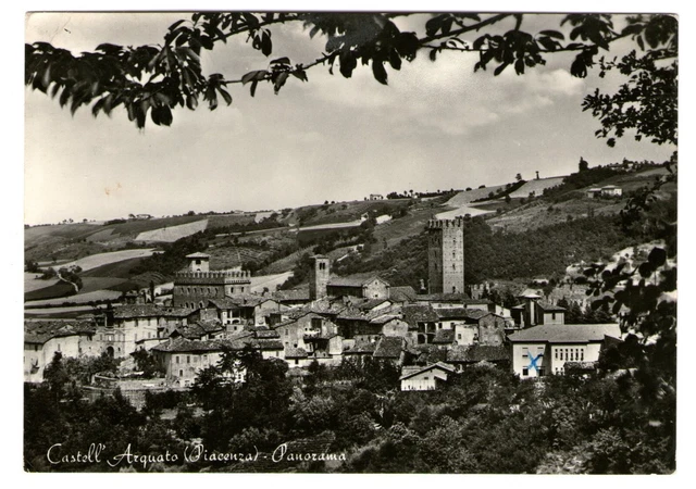 Cartolina - Repubblica - 1961 - Castell'Arquato (Piacenza) - Panorama - FG - VG