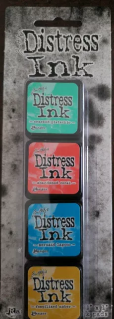 Tim Holtz Distress Mini Ink Pads 4/Pkg-Kit 13, TDPK-46738