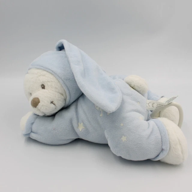 Doudou musical luminescent ours lapin blanc bleu oiseau Simba Toys NICOTOY - 271