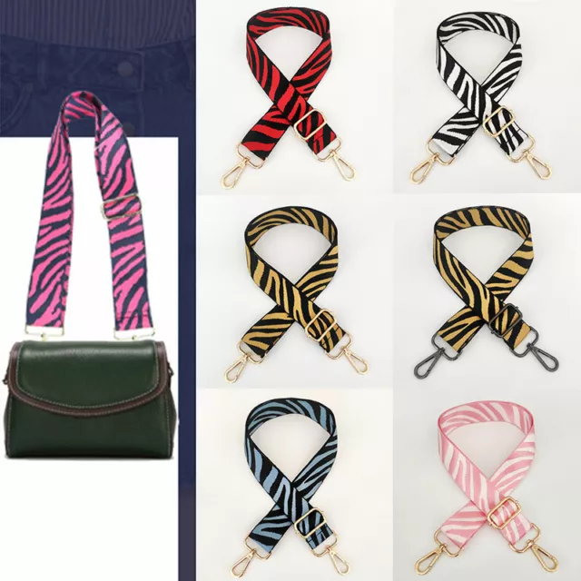 Purse Strap Replacement Adjustable Bag Handbag Belt Zebra Pattern Print Handle Ⓔ