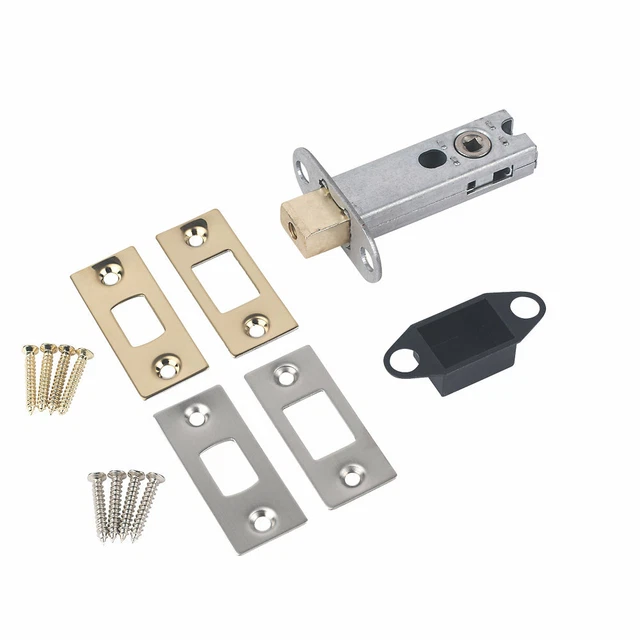 64mm Carlisle Brass Eurospec Square Tubular Dead Bolt Latch Electro Brass & SSS