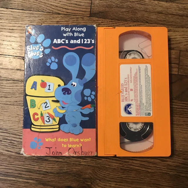 NICK JR. BLUE'S Clues ABC's and 123's (VHS, 1999) Orange Tape EUR 10