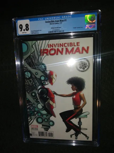 Invincible Iron Man #1 CGC 9.8 STEAM Variant 1:10 1st Ironheart RiRi (2017)