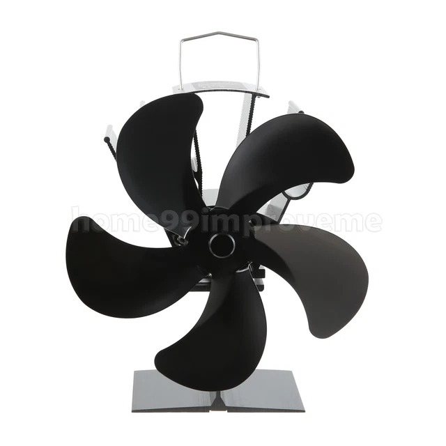 HEAT POWERED WOOD Stove Fan 5 Blades EcoFriendly For Wood/Log Burner