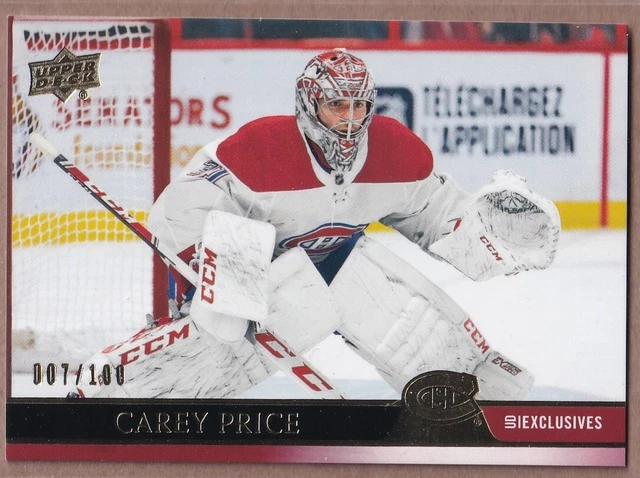 2020-21 Upper Deck Exclusives #353 Carey Price /100 - Montreal Canadiens
