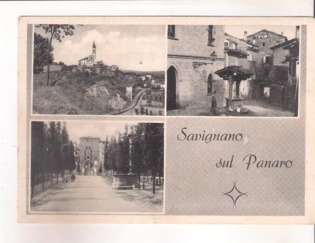 Savignano Sul Panaro Modena  Vedutine Cartolina  Vg 1954