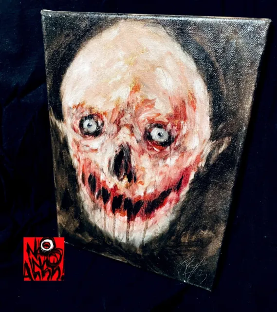 Zombie #3 ORIGINAL painting by No No Ahhh horror dark art