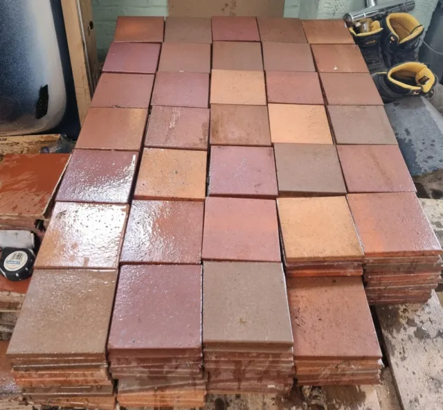 Reclaimed 6x6 Genuine Dennis Ruabon Heather Brown Quarry Tiles