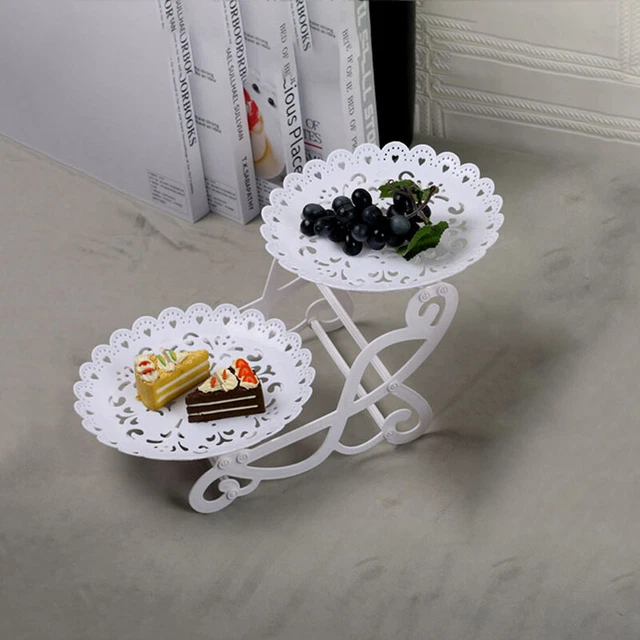 Supporto per torte piatti cupcake snack piatti caramelle in plastica doppio strato frutta pla BII