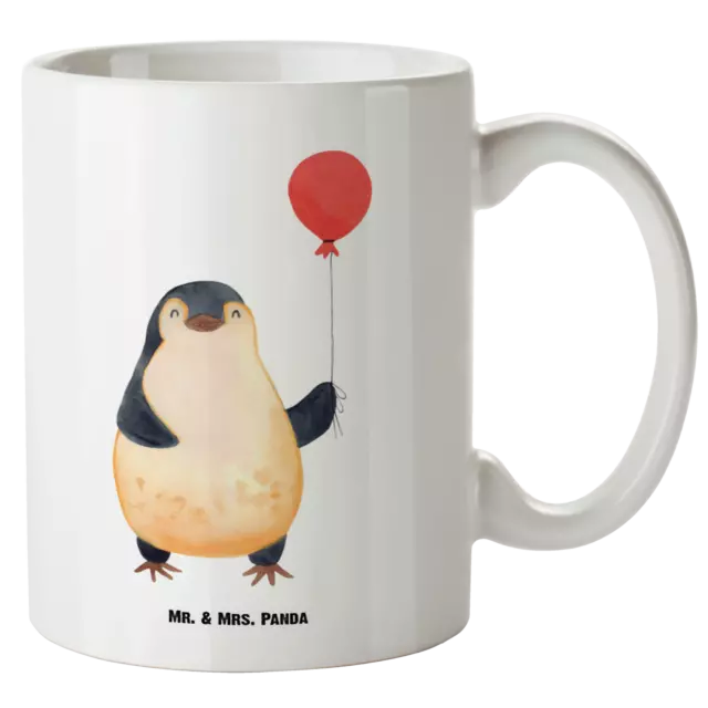 XL Tasse Pinguin Luftballon - Geschenk Große Tasse gute Laune XL Becher Liebe