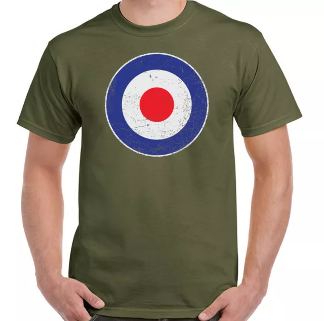 MOD T-Shirt The Jam Scooter RAF Logo Mens Funny Retro Target Spitfire Lambretta