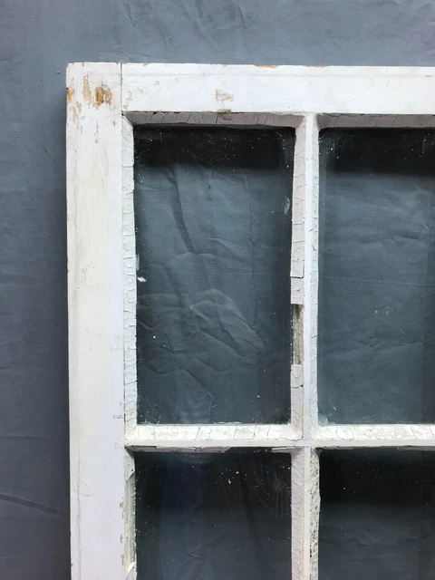 Antique Single 22x48 12 Lite Casement Window Shabby White Chic VTG Old 1442-22B 10