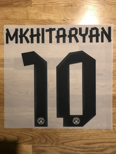 Borussia Dortmund Aufdruck 10 Mkhitaryan  Für Erw Trikots In Schwarz