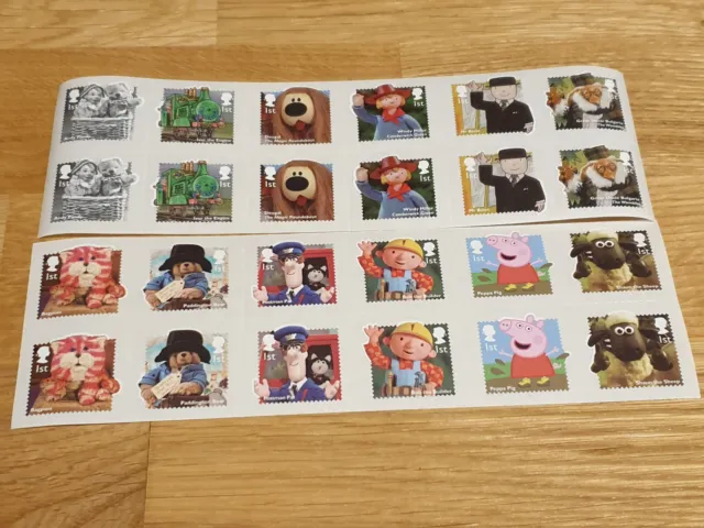 ✅24x Royal Mail First 1st Class TV Children Classics Adhesive Stamps FV £30✅