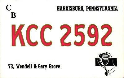 Vintage Postcard - Ham Radio CB Amateur - KCC2592 Harrisburg Pennsylvania #7144