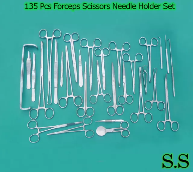 135 Surgical Veterinary Dental Scissors Forceps Needle Holders Instrumen Ds-1109