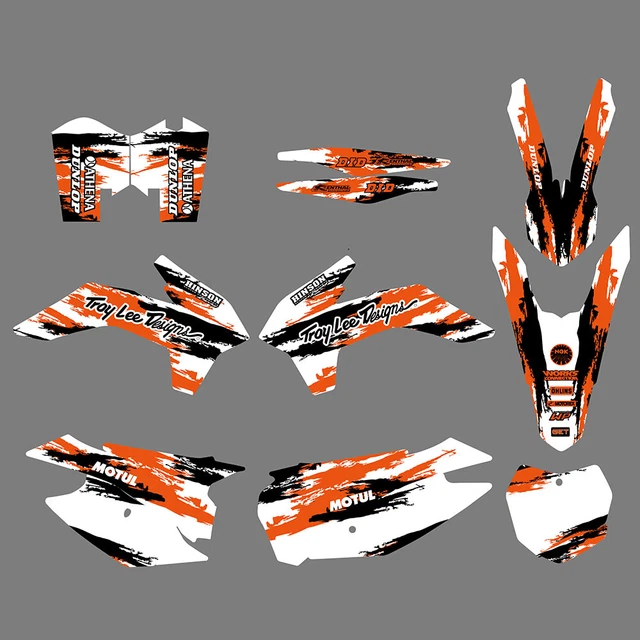 Team Graphics Backgrounds Decals Kit For KTM 250 350 450 SXF XCF XC-F 2013-2014