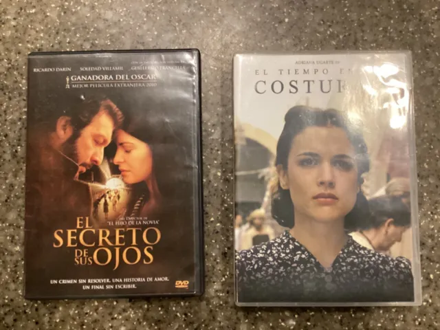 2 DVDs: El secreto de Sus ojos Ricardo Darin & El Tiempo Entre Costuras