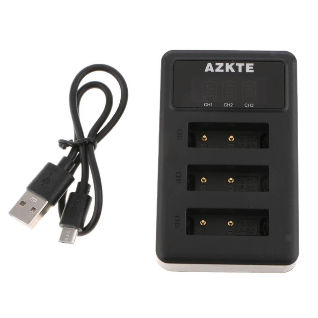 Chargeur de batterie USB NP-BX1 3 canaux pour Sony DSC-RX100 HX300 RX1 HDR-AS15
