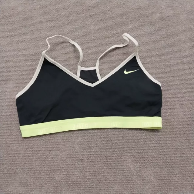 Nike Dri Fit Womens Medium Black Racerback Athletic Workout Yoga Sports Bra