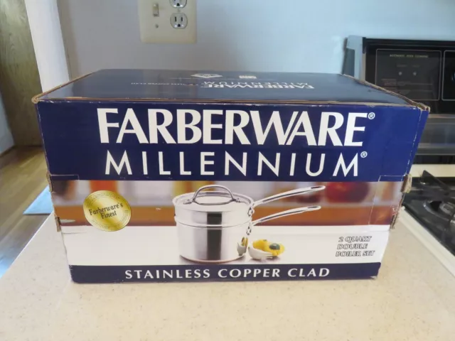 Farberware Millennium Stainless Copper Clad 2-Quart Double Boiler Set