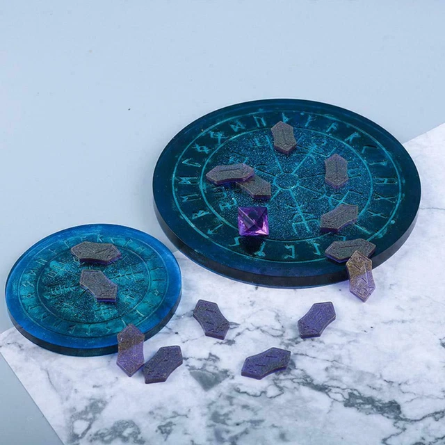 SILICONE RUNES SYMBOL Divination Jewelry Epoxy Mold Casting Tool Mould ...