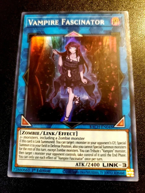 Yugioh! 1-Vampire Fascinator-Super Rare-1St Edition-Bach-En048