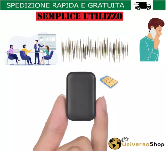 MICROSPIA AMBIENTALE MICRO Audio Vocale Cimice Spia Con Calamita