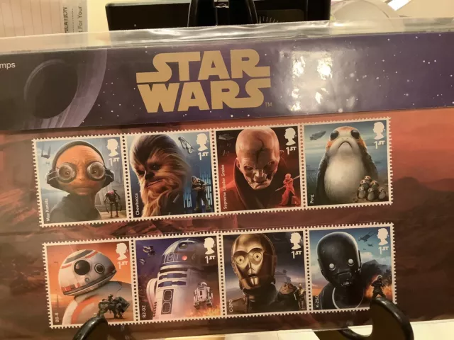 Star Wars Royal Mail 2017 GB Character Stamps Droids Presentation Pack No. 547 2