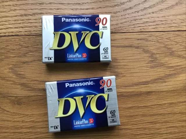 Panasonic DVC 90 Mini dv Linear Plus Digital Video Cassette Tape NEW SEALED X2