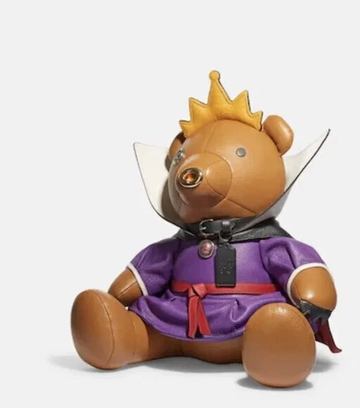 New Coach x Disney Villains Evil Queen Collectible Bear Plush Leather