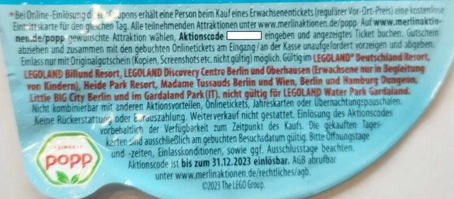 Eintrittsgutschein 2 für 1 - Heidepark, Legoland, Gardaland..gültig bis 31.12.23 2