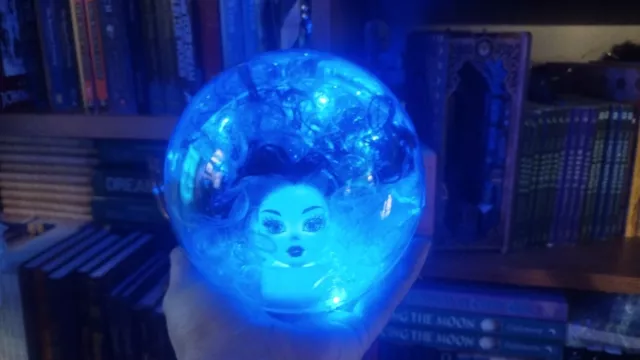 Lady Leota-Light Up, Creepy, Floating, Head Crystal Ball-5.5" Ball-Handmade 