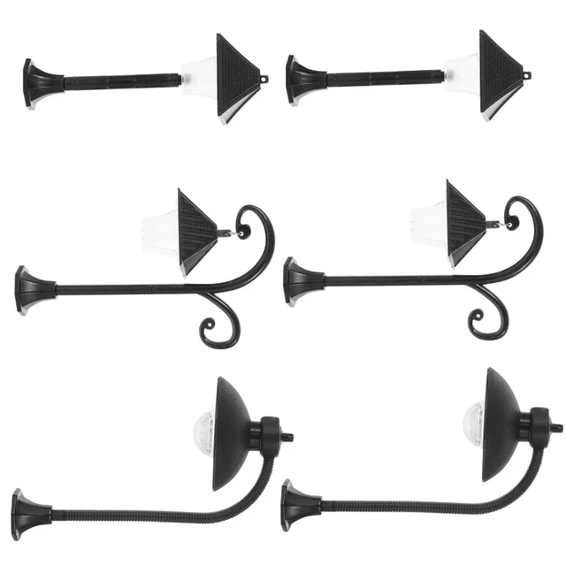 6 Pcs Plastic Child Miniature Post Lamp Fairy Garden Lights
