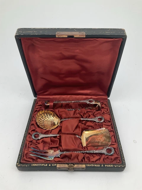 MÉNAGÈRE 6 COUVERTS CHRISTOFLE modèle baguette Fidelio 18 piéces EUR 210,00 - FR